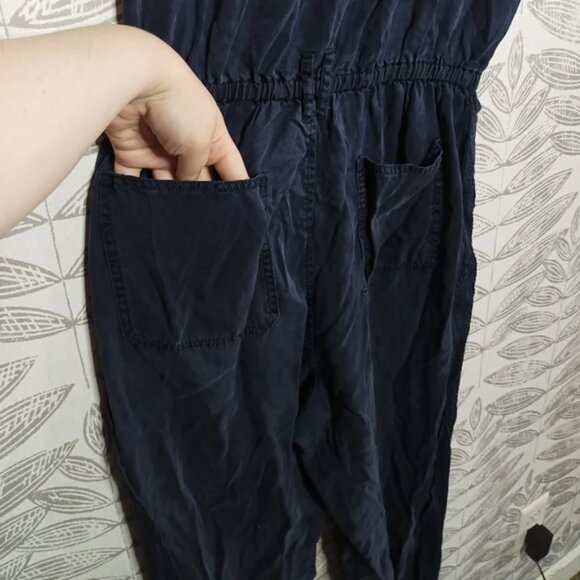 Hei Hei Jumpsuit Utility Boho Anthropologie Navy Lyocell - Picture 5 of 9